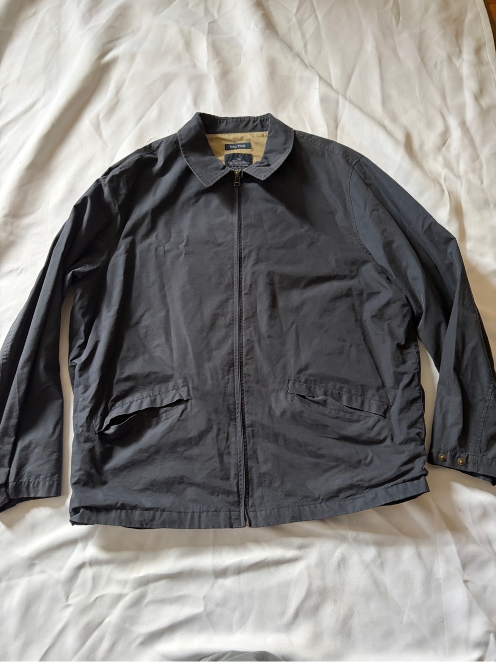 Nautica Men's Charcoal Zip-Front Lightweight Jacket